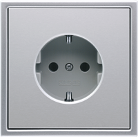 SCHUKO-розетка с повышенной защитой от прикосновения Jung Aluminium SCHUKO-розетка с повышенной защитой от прикосновения Jung Aluminium