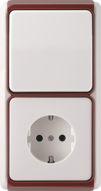 выключатель Jung серия CD plus красно-металлический выключатель Jung серия CD plus красно-металлический