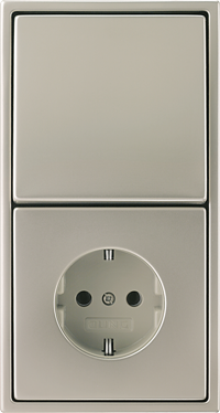 комбинация выключатель / розетка Jung Edelstahl комбинация выключатель / розетка Jung Edelstahl