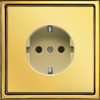 SCHUKO-розетка с повышенной защитой от прикосновения Jung Gold
